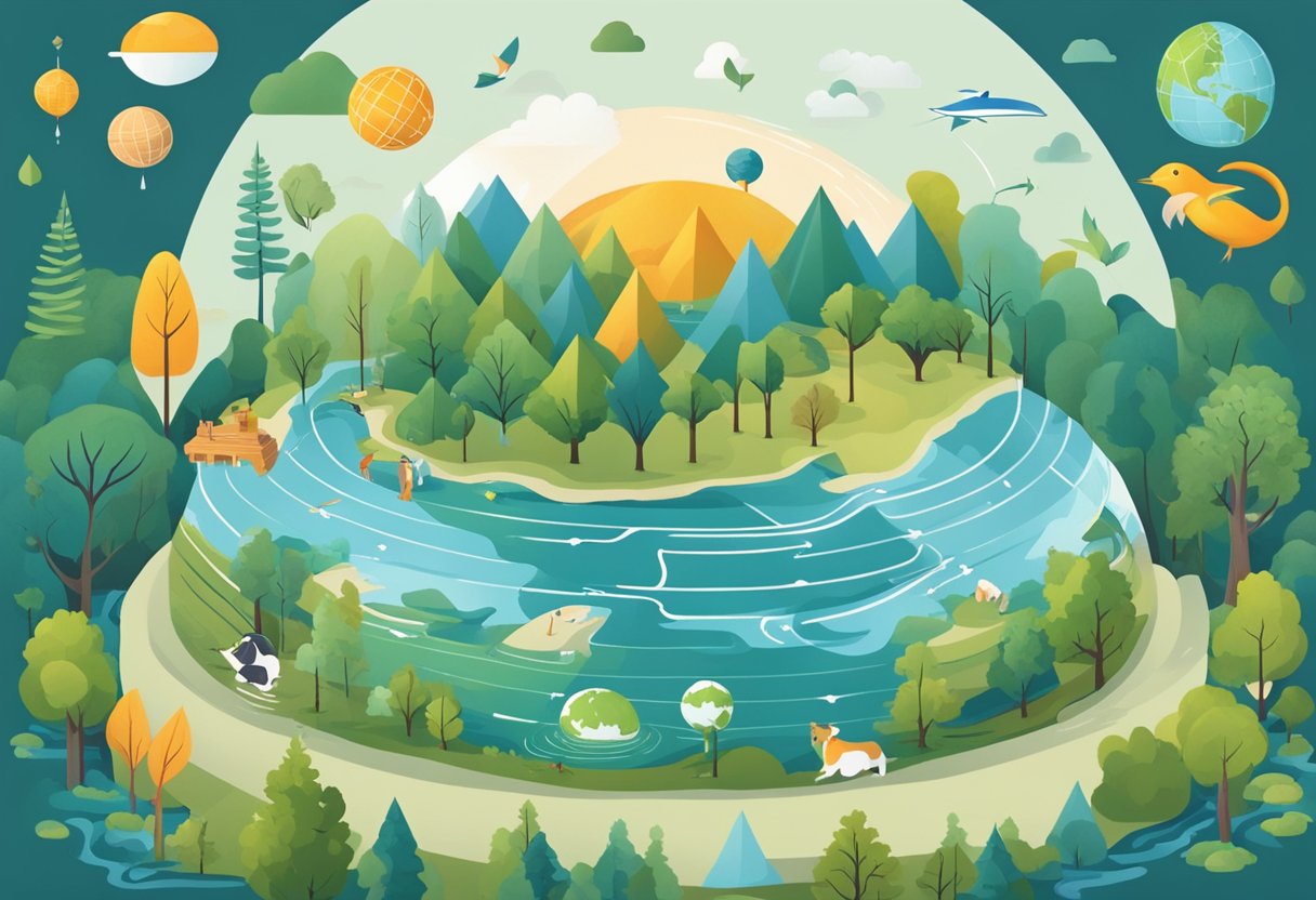 Emotional Intelligence in Education: Impactful Statistics Emotional Intelligence in Education,learning,education LearningMole A globe surrounded by various environmental elements, such as trees, water, and animals, with arrows pointing towards a brain symbolizing emotional intelligence