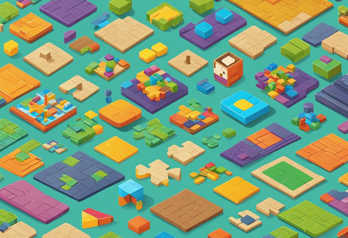 How Puzzles & Games Supports Cross-Curricular Learning: Fostering Holistic Education Through Fun Activities puzzles and games,Puzzle LearningMole A colorful array of puzzles and games spread out on a table, with various shapes, sizes, and designs to appeal to different learning styles