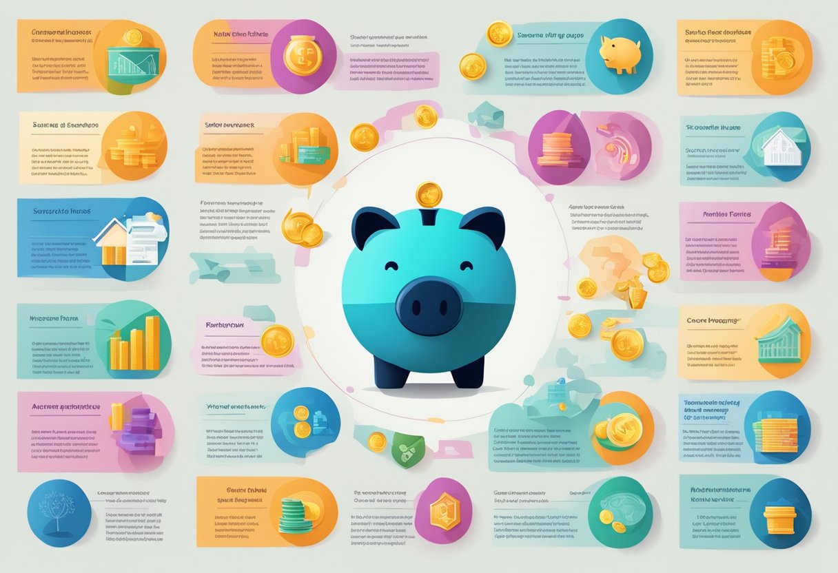 Comprehensive Guide to Financial Literacy for Primary Students: Building Money Skills Early Financial Literacy,Money LearningMole Financial Literacy: A colorful and engaging infographic displaying various financial concepts and tips, with illustrations of piggy banks, coins, and money-related symbols