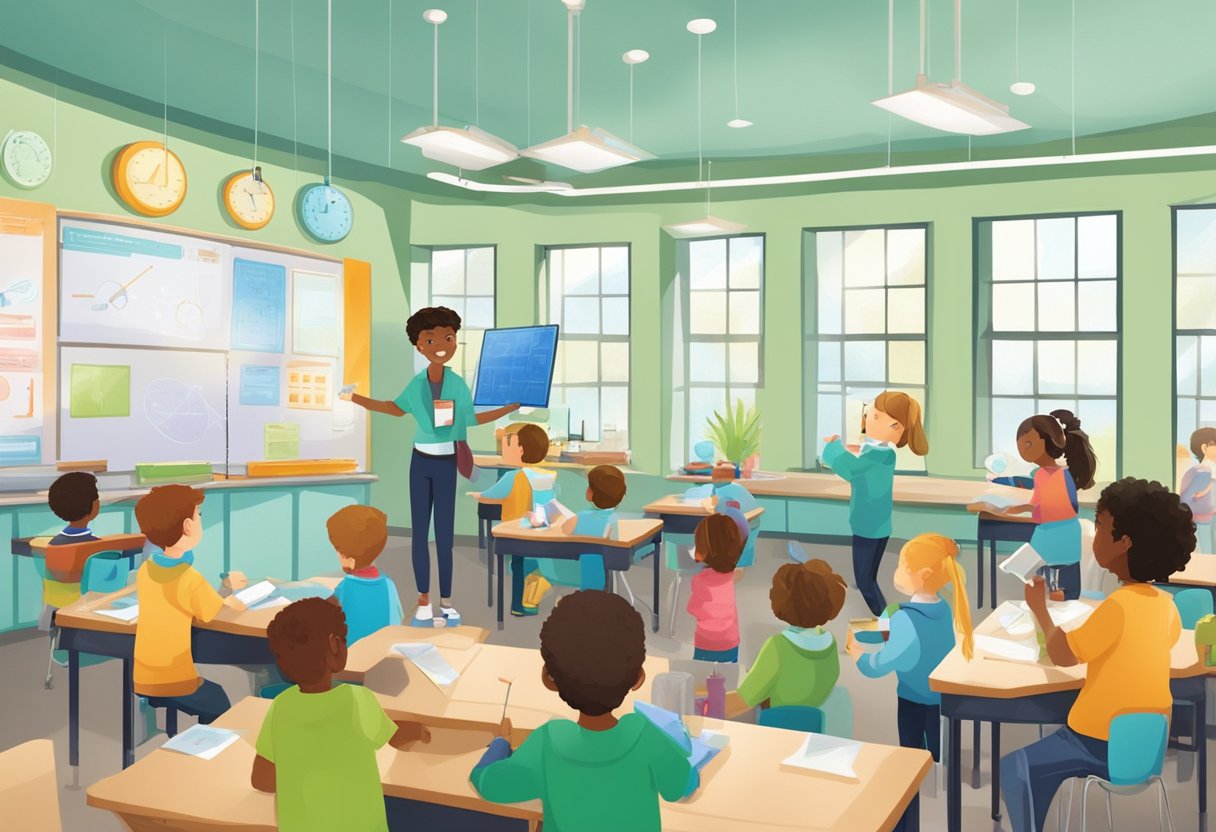 Case Studies: Successful General Science Projects in Schools Across the UK Science Project,Science LearningMole Science Projects: A classroom with students engaged in hands-on science experiments, teacher facilitating, and educational materials displayed on the walls