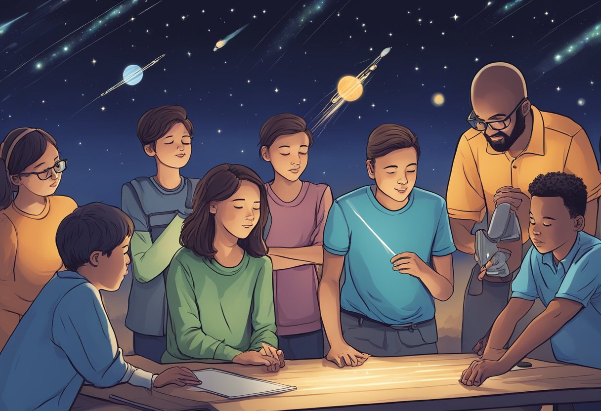 Exploring New Trends in Earth and Space Education: Innovative Ways to Inspire Young Minds Earth and Space,earth,space science LearningMole Earth and Space: A group of students and educators observe a meteor shower while attending a hands-on workshop about space exploration