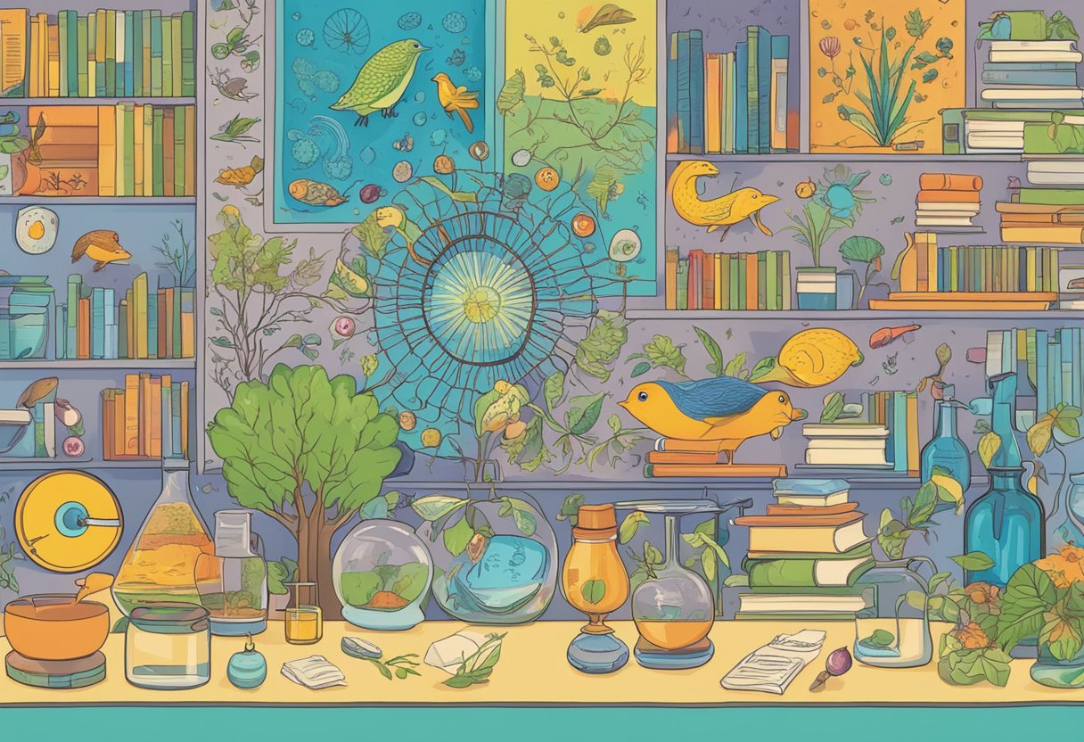 Comprehensive Guide to Biology for Primary Students: Exploring the Wonders of Life Science Together biology,Animals LearningMole biology: A colorful, engaging book cover featuring biology-related images and symbols, with a title prominently displayed