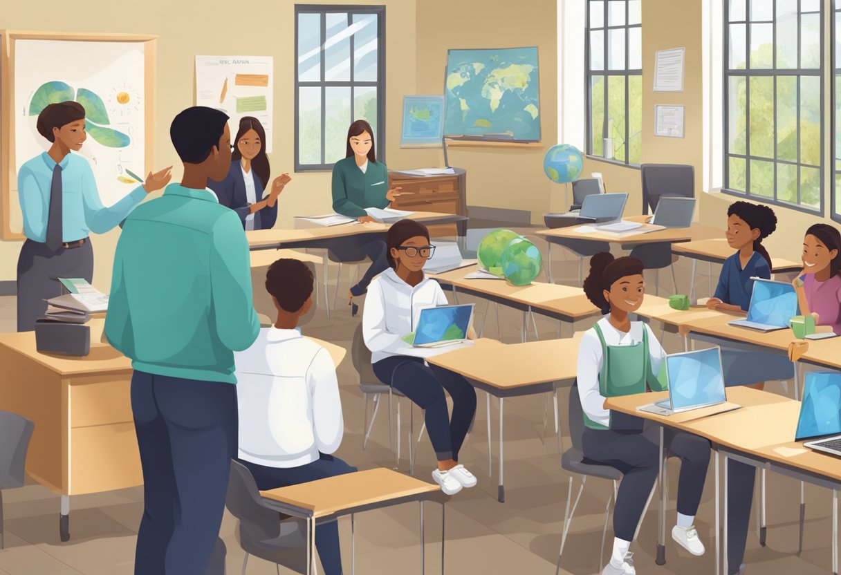 Case Studies: Successful Biology Projects in Schools - Inspiring Young Scientists Across the UK Biology project,biology LearningMole Biology project: A classroom with biology project displays, students presenting findings, teacher assessing work