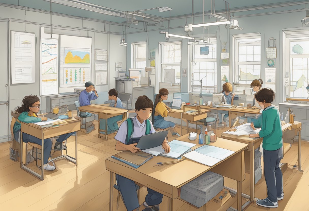 Experiments in Cross-Curricular Learning: 7 Engaging Ways experiments,education LearningMole A group of students conduct experiments with various materials, while others record data and observations. Charts and diagrams are displayed around the room, showing connections between different subjects