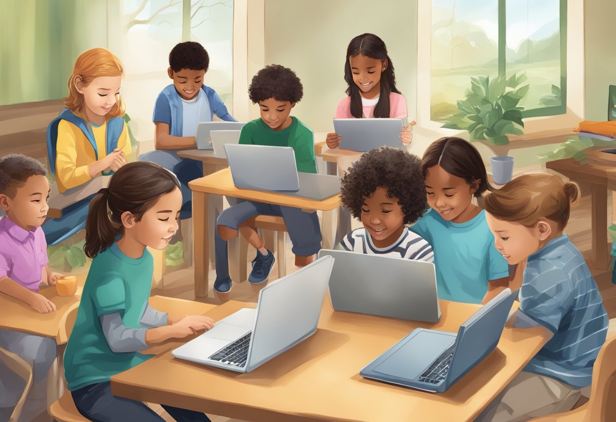 Interactive Human Body & Animals Resources: Sparking Curiosity in Children animals resources,human body,learning LearningMole A group of young learners interact with digital tools and animal resources in an engaging and educational setting