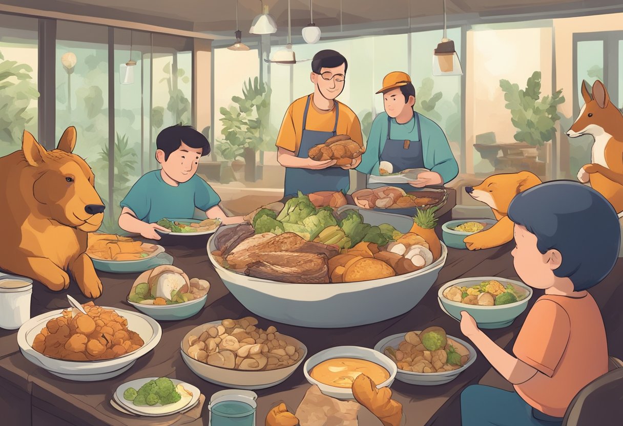 Human Body and Animals: Common Mistakes When Comparing Biology Human Body,animals LearningMole A variety of animals being fed with appropriate portion sizes and types of food, while an expert advises on common mistakes to avoid