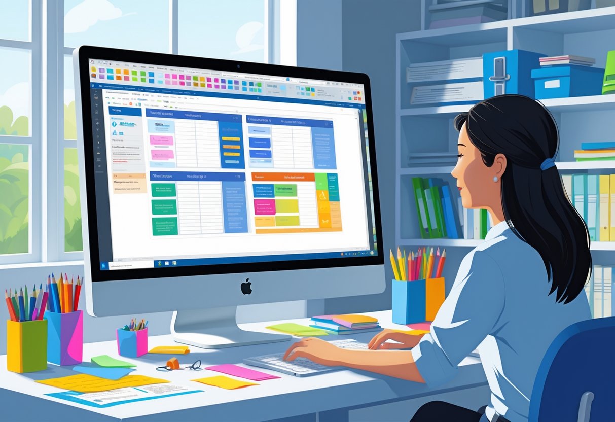 Printable Teaching Resources for Ages 3 to 11 Printable teaching resources,printables,worksheets LearningMole Printable Teaching Resources: A person working at a desk on a computer creating educational printable resources with various stationery and books around.