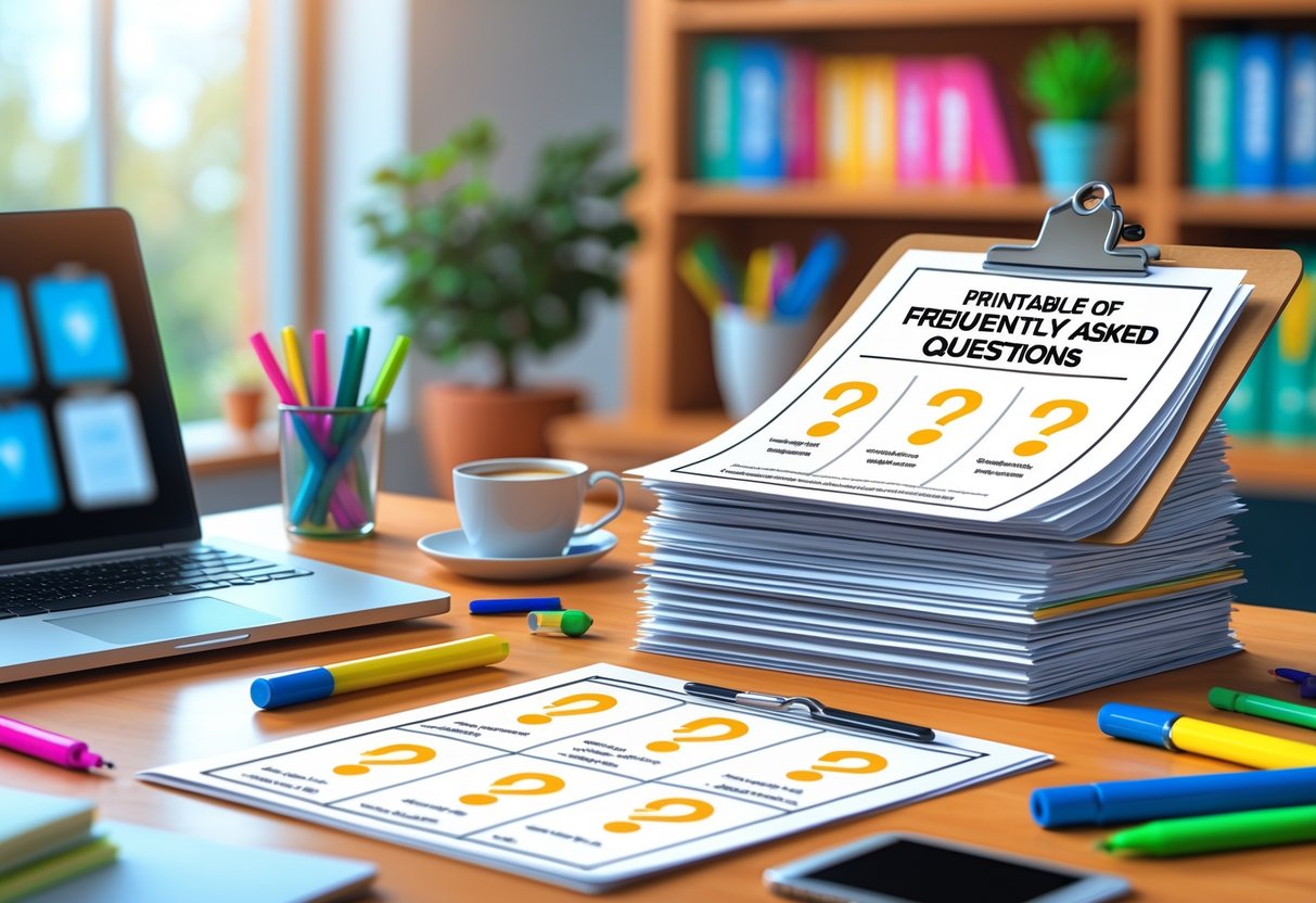 Printable Worksheets: The Ultimate Guide to Free Resources by Year LearningMole A workspace with a stack of worksheets, a laptop, pens, a coffee cup, and a small plant on a desk.