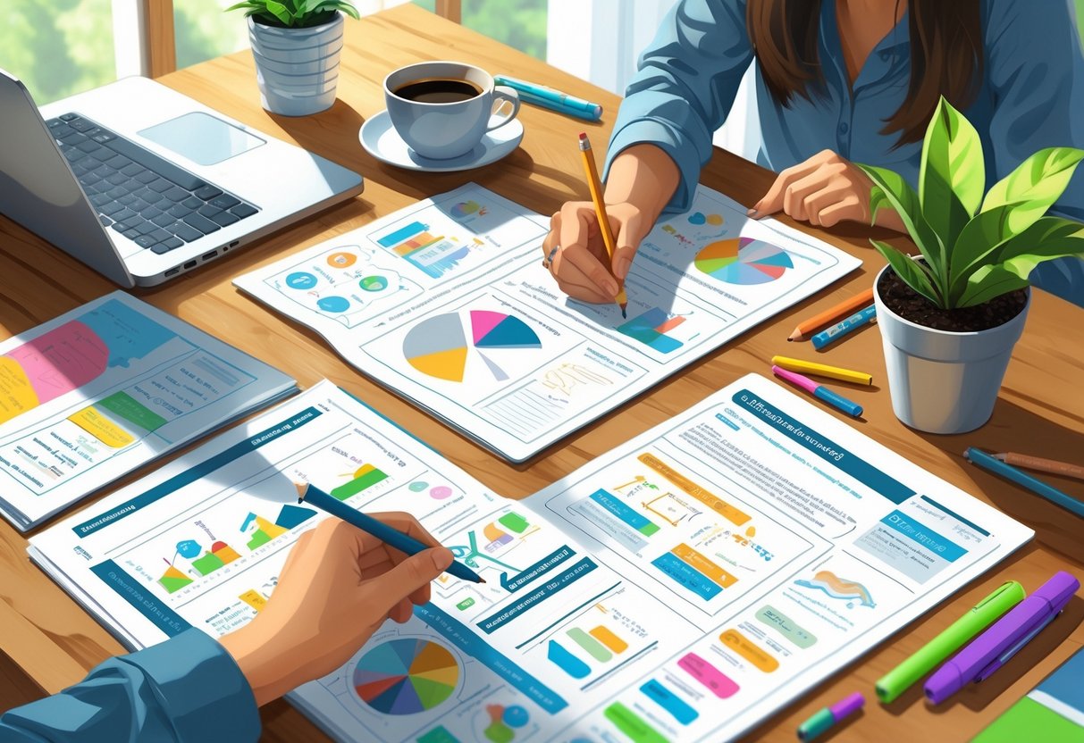 Revision Worksheets: Comprehensive Guide for Effective Study LearningMole A tidy desk with revision worksheets, a person writing with a pencil, and study supplies arranged around the workspace.