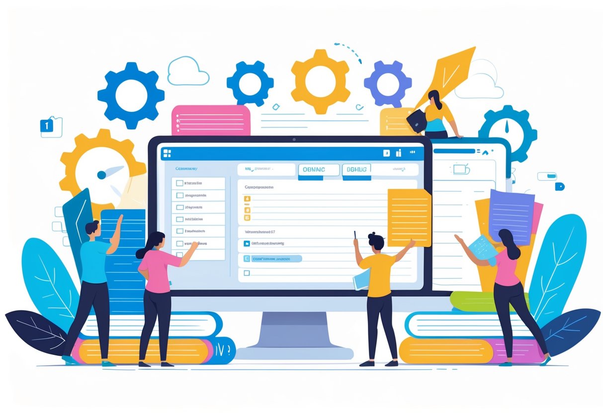 Editable Worksheets: The Essential Guide for Teachers and Students LearningMole A group of people working together around a laptop showing an editable worksheet, with tablets and colourful papers, symbolising collaboration and productivity.