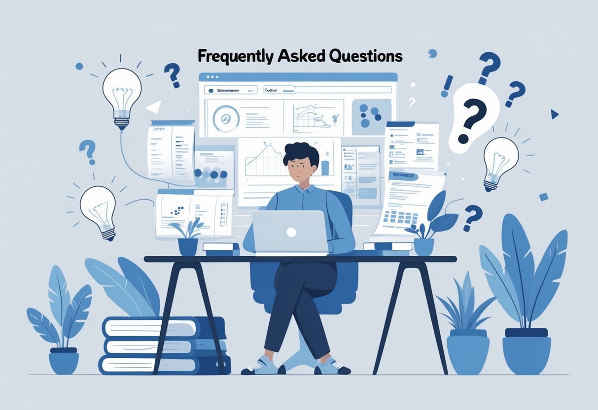 Individual Activities: Meaningful Ways To Enjoy Time Alone LearningMole A person working alone at a desk with a laptop and notebooks, surrounded by symbols representing questions and answers in a tidy workspace.