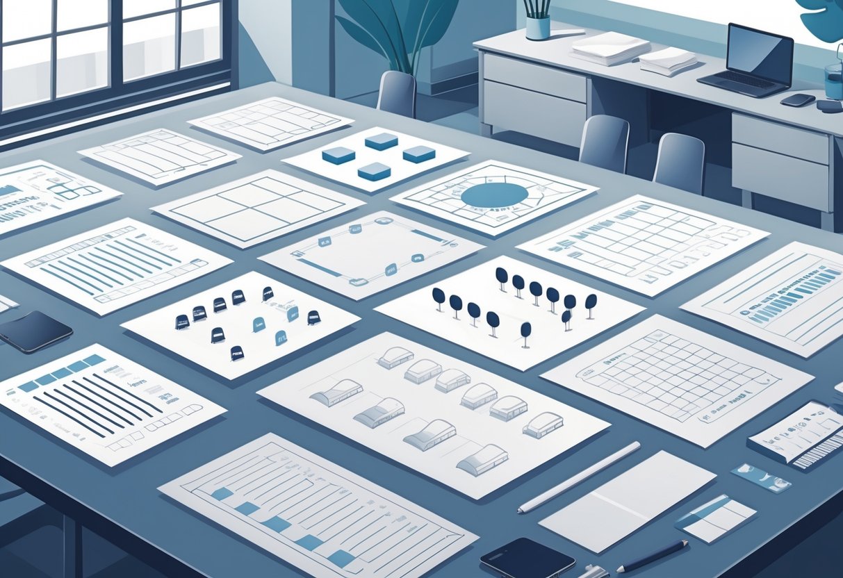 Seating Plan Templates: The Ultimate Guide for Effortless Arrangements LearningMole A table with various seating plan templates showing different arrangements of chairs and tables in an office setting.