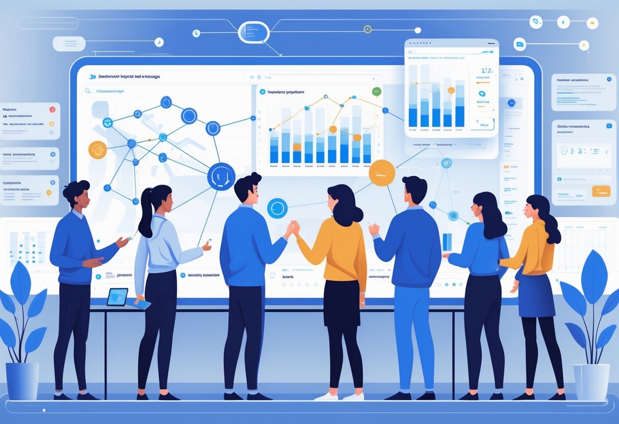 Curriculum Coverage Tracking: Strategies and Tools for Student Progress LearningMole A group of educators and students using futuristic digital screens and holograms to track curriculum progress in a modern classroom.