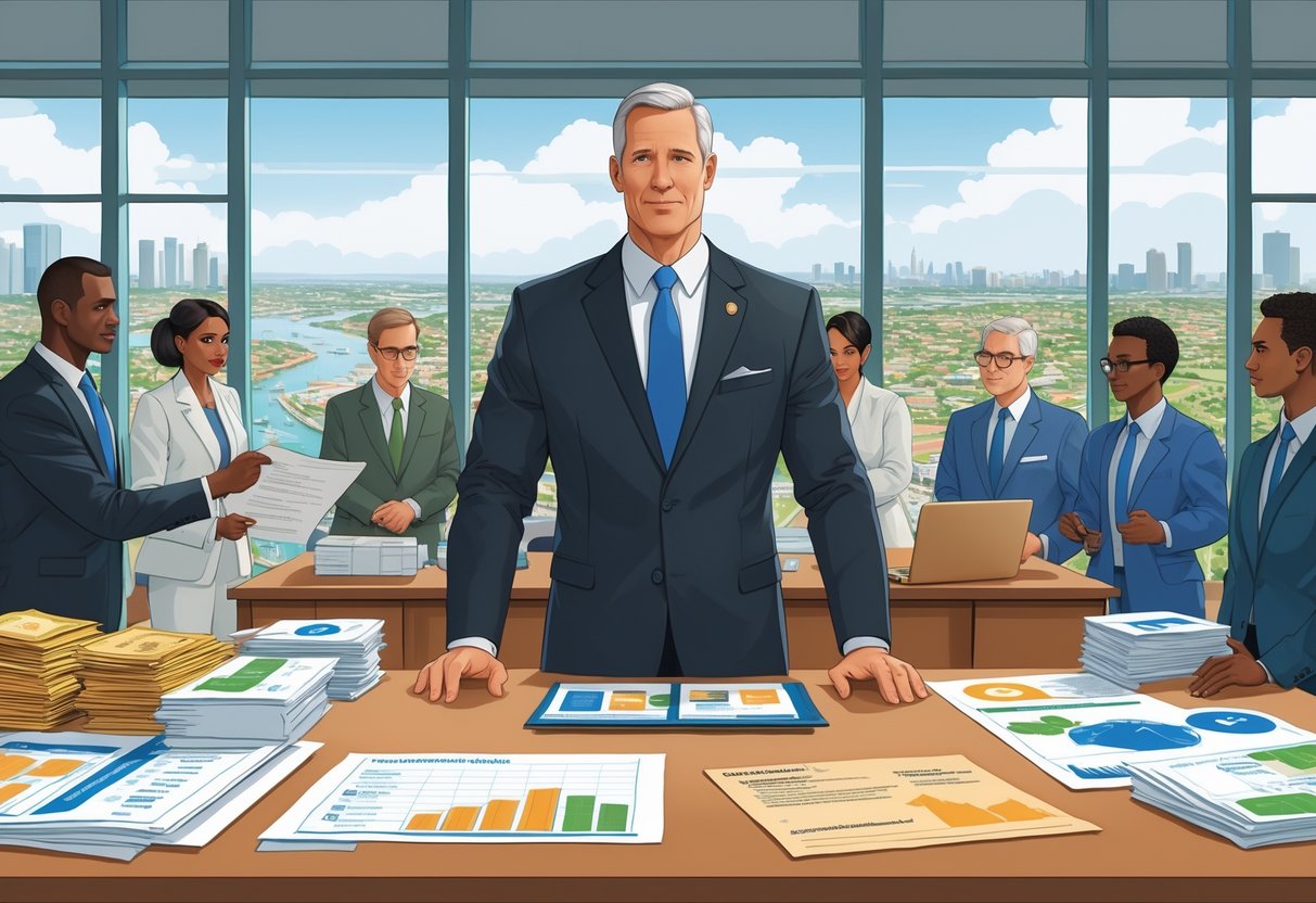 Governor Resources: Comprehensive Guide to UK Governance Support governor resources LearningMole A governor in an office with a team planning relief and response efforts using maps and documents.