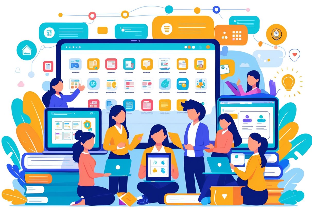 Teachers Pay Teachers Alternatives: Top Sites, Features & Tips Teachers Pay Teachers LearningMole A group of teachers using digital devices to share and exchange teaching resources in a bright, collaborative setting.