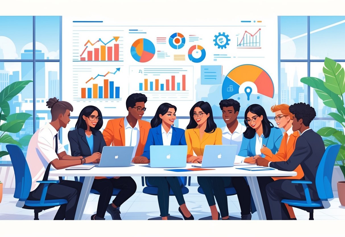 OECD Education Resources: Comprehensive Guide for Schools & Policymakers OECD LearningMole A group of diverse young adults working together around a table with laptops and notebooks in a bright office, discussing business and entrepreneurship ideas.