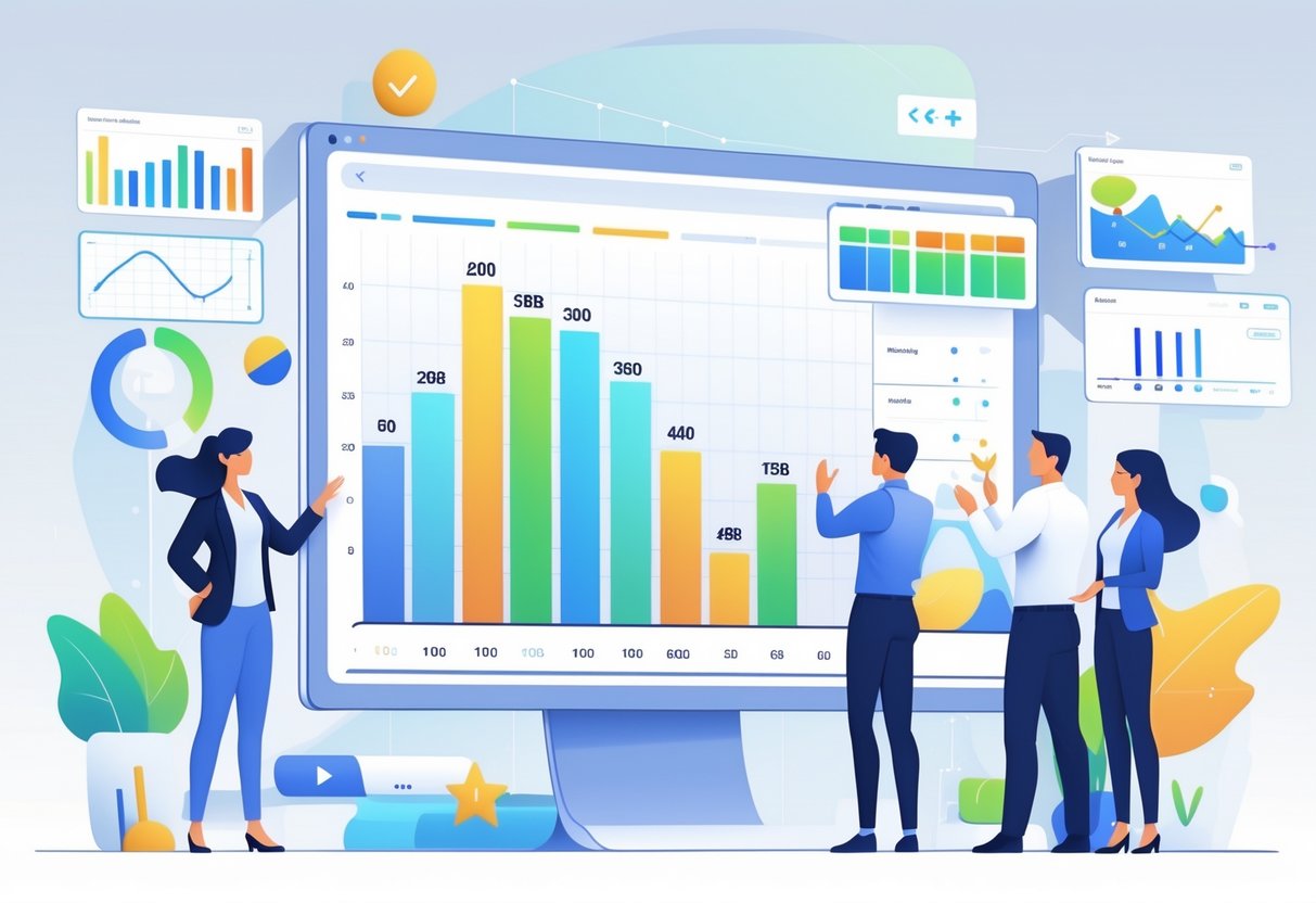 Video Assessment Tools: A Comprehensive Guide for Speech and Language Testing video assessment LearningMole A group of professionals analysing impact rating scales and video clips on digital screens in a modern office setting.