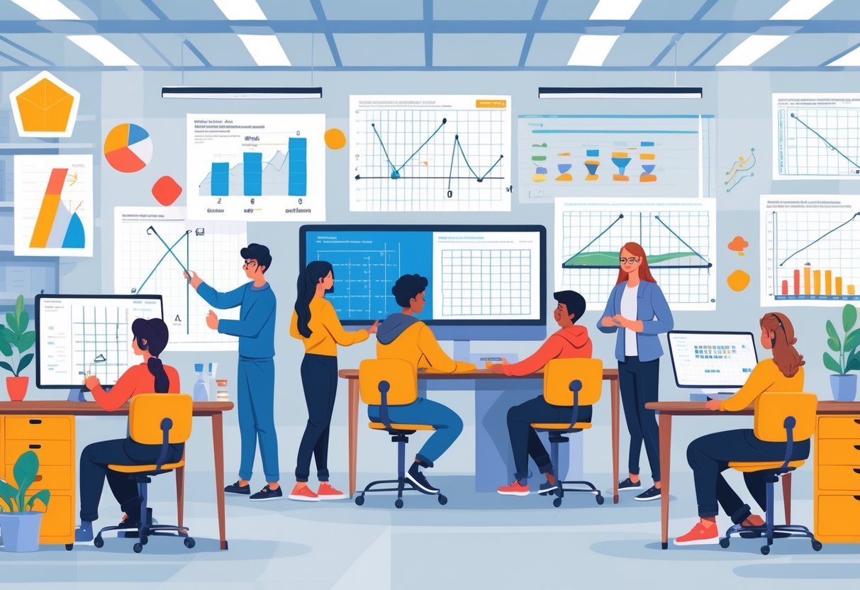 Algebra Teaching Resources: Engaging Ideas, Activities & Tools LearningMole A classroom where students and a teacher work together on activities connecting algebra with science, technology, and real-world problems.