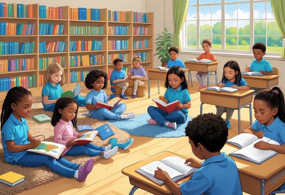 Reading Homework: Strategies, Activities, and Resources for Success LearningMole Children of different ages reading books in a classroom with a teacher helping them.