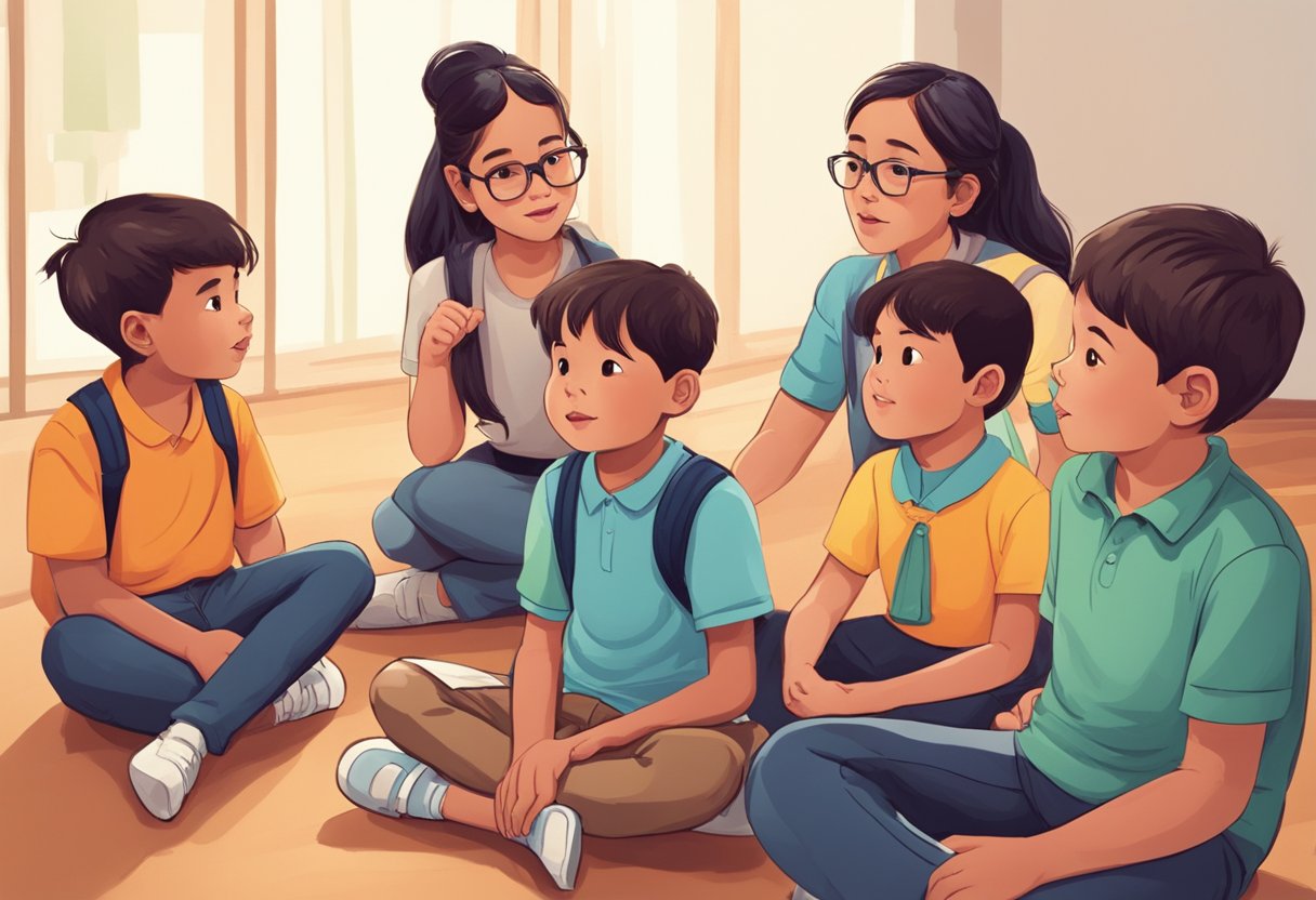 Benefits of Storytelling in Early Childhood Education: Fostering Imagination and Learning benefits of storytelling,storytelling LearningMole Benefits of Storytelling: A group of children sit in a circle, captivated as a teacher tells a story, using expressive gestures and facial expressions to engage their attention