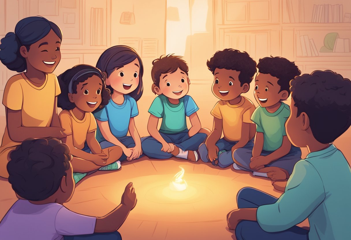Benefits of Storytelling in Early Childhood Education: Fostering Imagination and Learning benefits of storytelling,storytelling LearningMole Benefits of Storytelling: A group of children sit in a circle, eagerly listening to a teacher tell a story. Their faces light up with excitement as they engage in the interactive storytelling experience