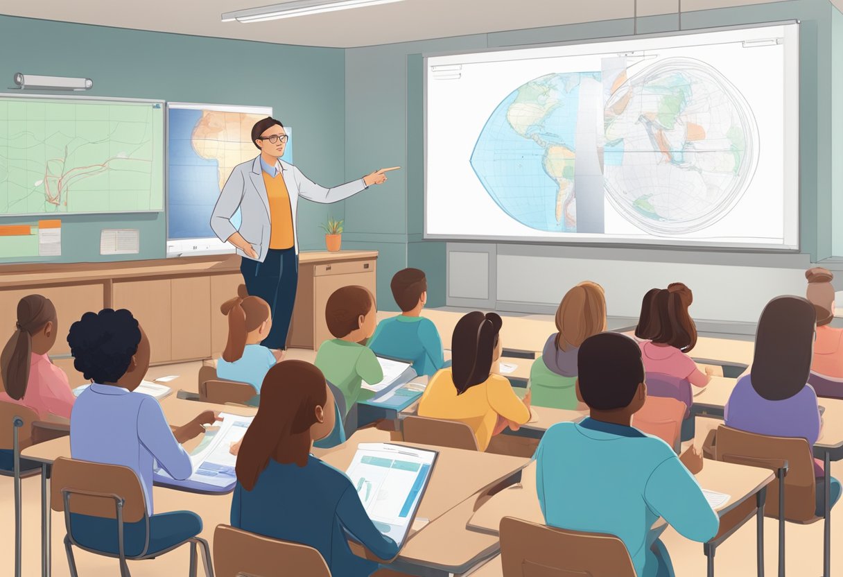 Interactive Lessons on Human Anatomy: Explore the Body's Wonders Human Anatomy,body LearningMole A classroom setting with a teacher pointing to a diagram of the human anatomy on a large interactive screen while students look on attentively