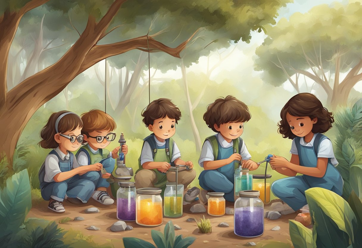 Amazing Science Experiments That Inspire Australian Primary Kids primary science experiments,science experiment,experiments LearningMole A group of children conduct science experiments outdoors in Australia, using various materials and tools to explore natural phenomena