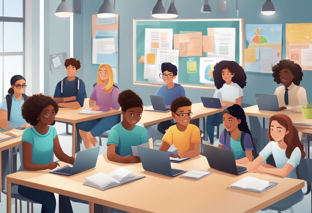 Canadian Curriculum Resources: Essential Tools for UK Educators Canadian curriculum resources,Canadian curriculum,Curriculum resources,Canadian educators,curriculum materials LearningMole A diverse group of students engage with digital and physical Canadian curriculum resources in a modern classroom setting