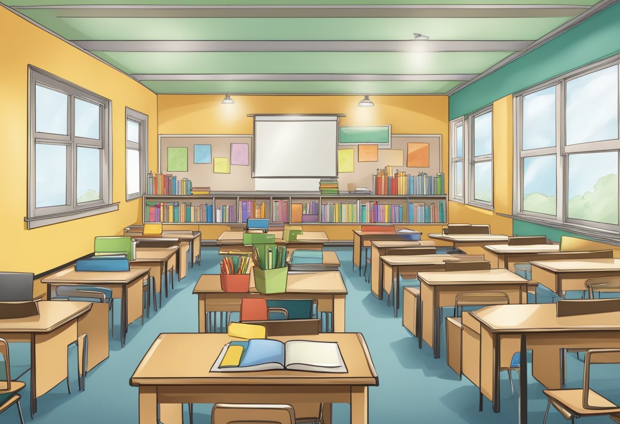 A classroom with diverse educational materials and resources aligned with Common Core State Standards