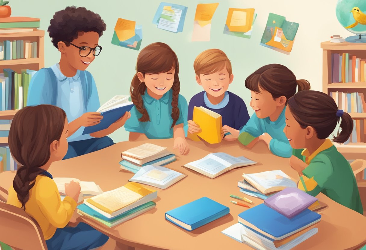 Powerful French Immersion Activities That Boost Fluency Fast French immersion,French language,FSL classroom LearningMole A group of children engage in French language activities, surrounded by books, flashcards, and language learning materials