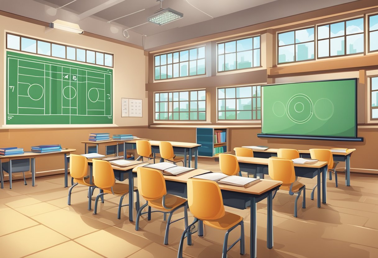Academic Performance and Physical Activity: Motivate Your Child to Move More Academic Performance,physical activity LearningMole A classroom with textbooks and a sports field with equipment, surrounded by graphs and charts showing academic and physical activity statistics