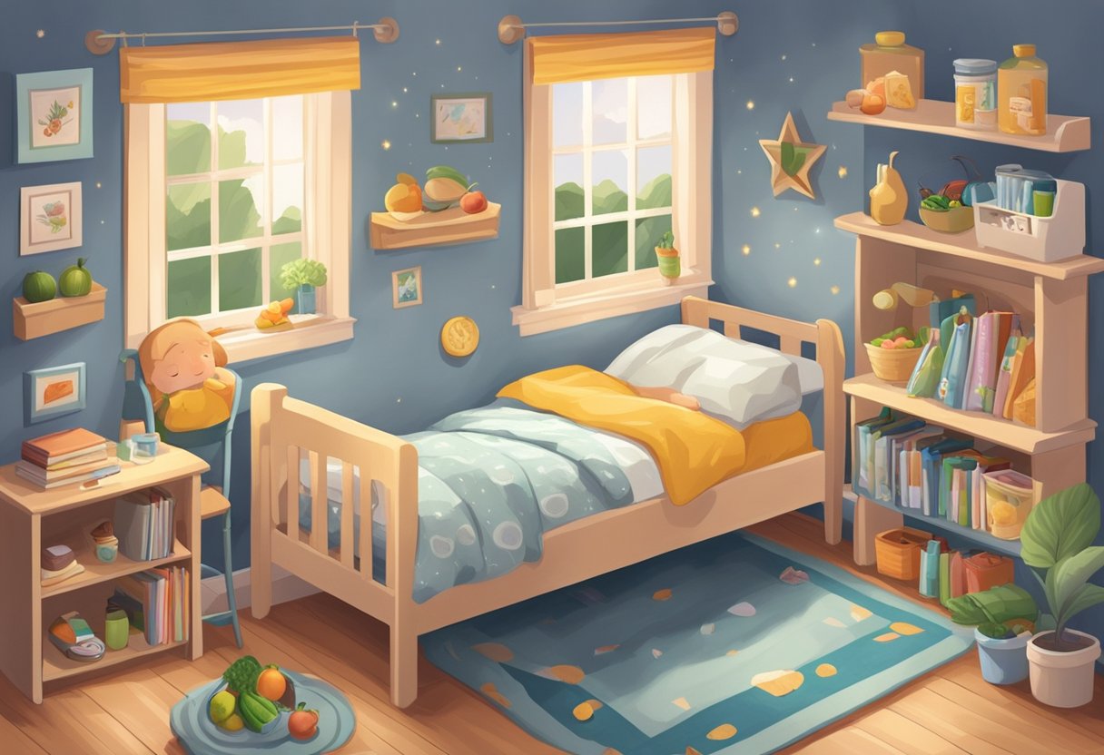 Impacts of Sleep on Children's Learning: 10 Essential Statistics impacts of sleep,children LearningMole A child sleeping peacefully in a cozy bedroom, surrounded by healthy food, exercise equipment, and educational materials