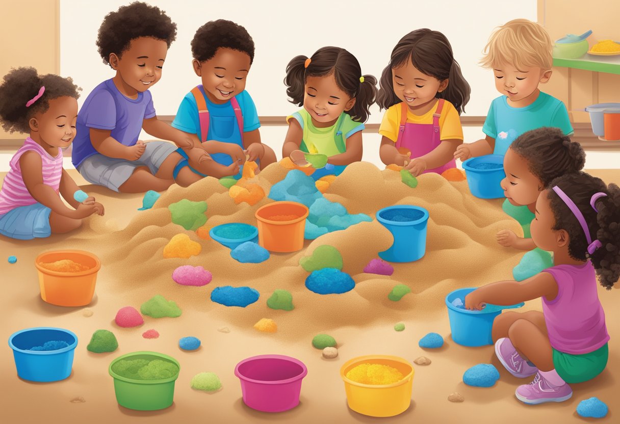 Sensory Learning Activities: Enhancing Child Development Through Play Sensory Learning,Sensory play,sensory activities LearningMole Sensory Learning Activities: A group of preschoolers engage in sensory play with various materials such as sand, water, and playdough. They explore textures, colors, and shapes in a vibrant and interactive environment