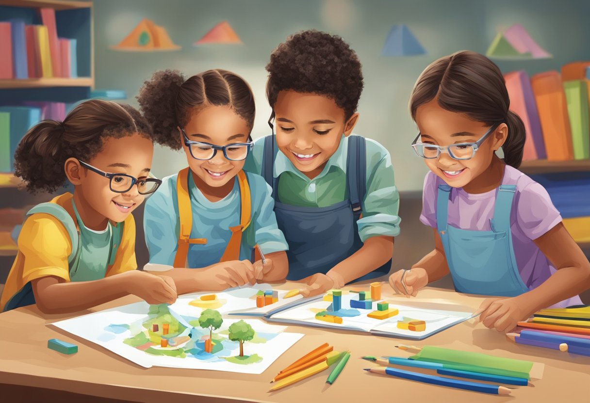 Gifted and Talented Education: Nurturing Exceptional Minds gifted and talented,gifted LearningMole Gifted and Talented Education: A group of children engage in hands-on learning activities within a dynamic and stimulating educational environment designed to challenge their advanced abilities