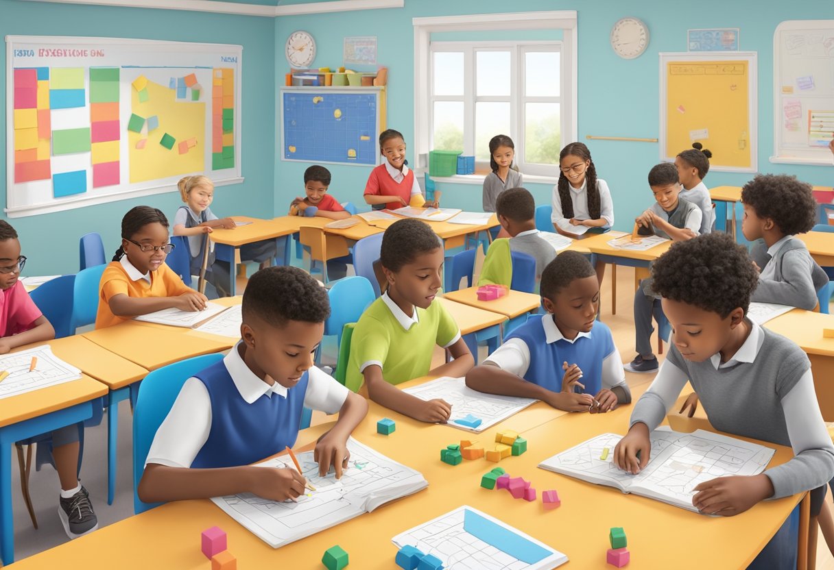 Challenge Tasks Year 6: Engaging Activities to Enhance Learning Challenge,year 6 LearningMole Challenge Tasks Year 6: A group of Year 6 students eagerly engage in hands-on math activities, using colorful manipulatives and problem-solving tools in a lively classroom setting