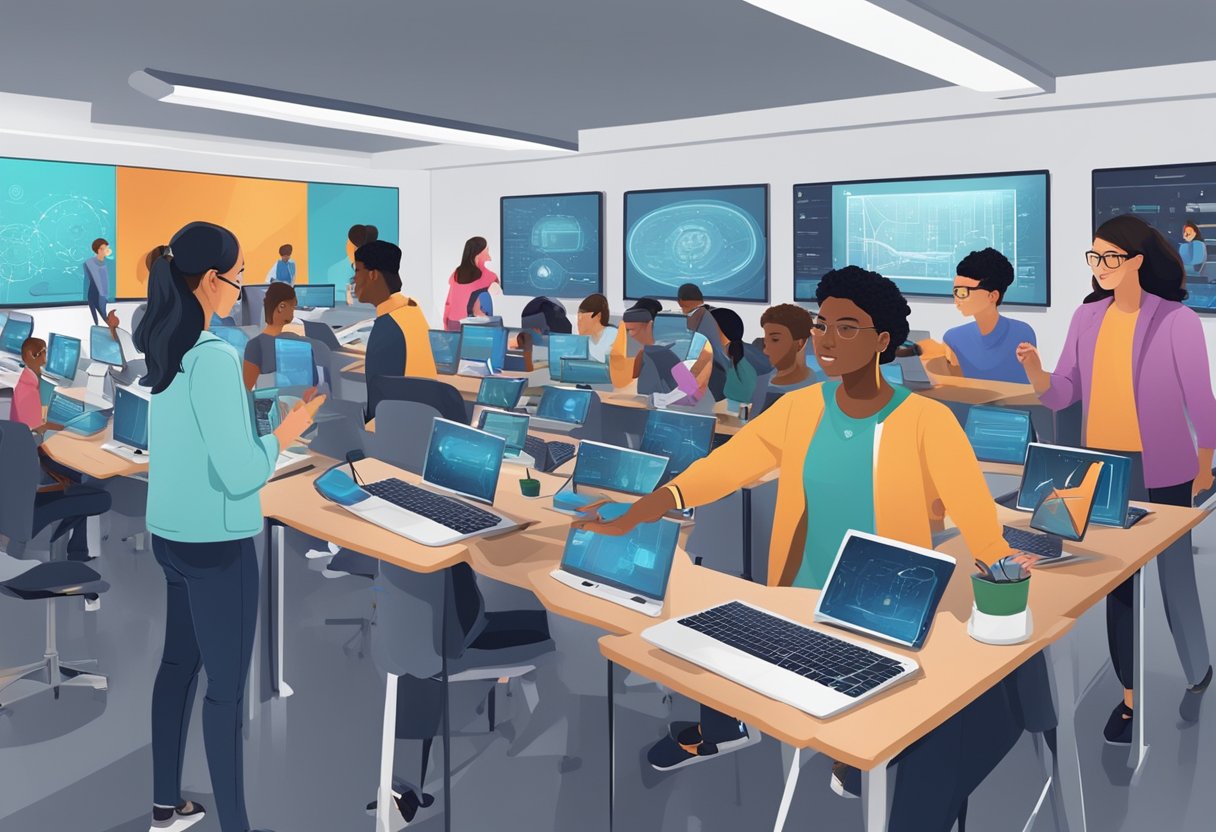 Enrichment Programme Ideas: Creative Concepts for Personal Growth Enrichment programme,creativity,skills LearningMole Enrichment Programme Ideas: A group of diverse students engage in hands-on technology and engineering activities, surrounded by interactive screens and futuristic equipment