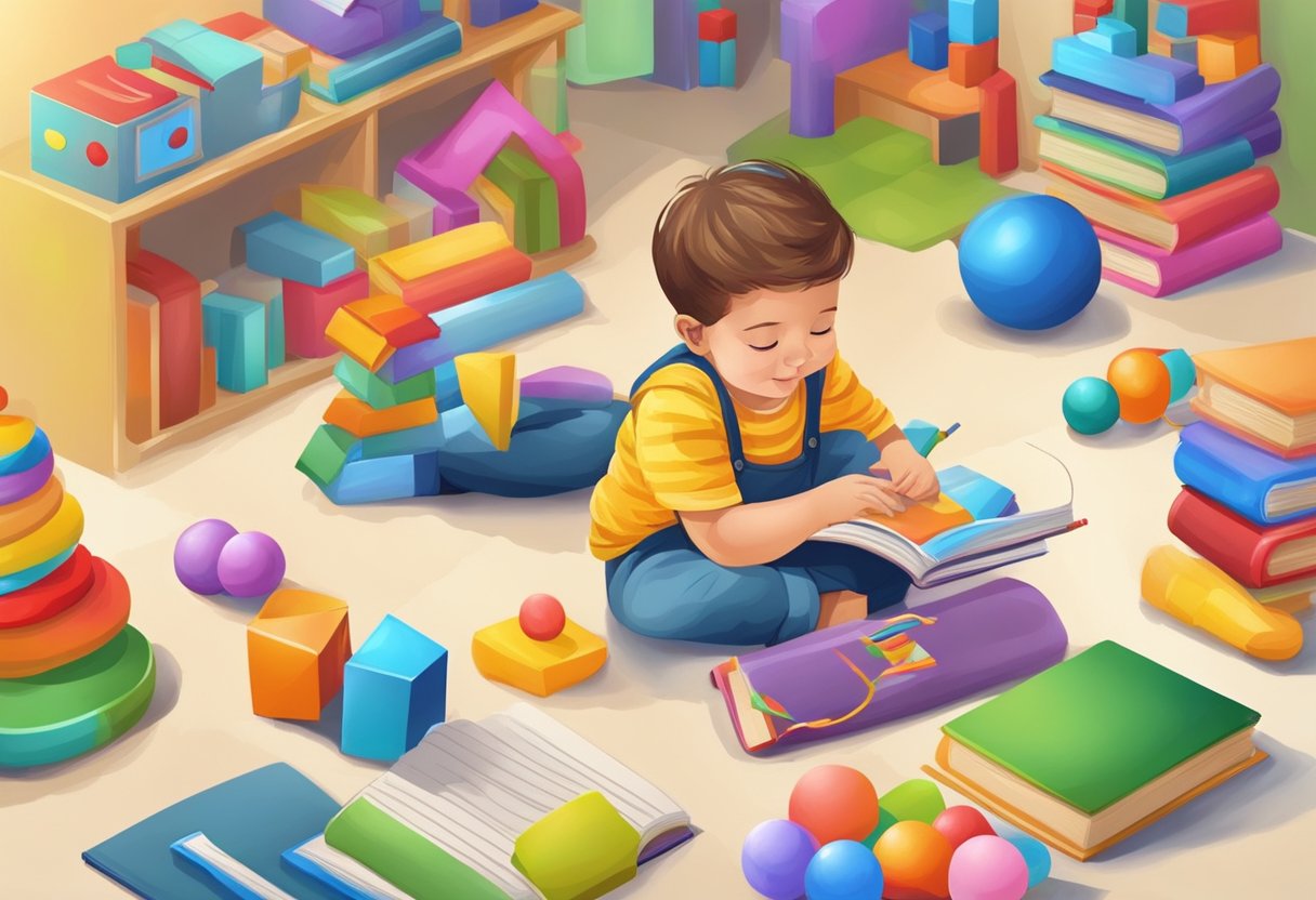 Educational Games at Home: Enhancing Learning in a Fun Way educational games,educational LearningMole Educational Games at Home: A child playing educational games with colorful toys and books