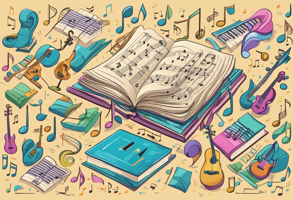 Music Teaching Resources: Enhancing Your Classroom Experience Music teaching,music education LearningMole Music Teaching Resources: A colorful music theory book surrounded by musical notes and instruments