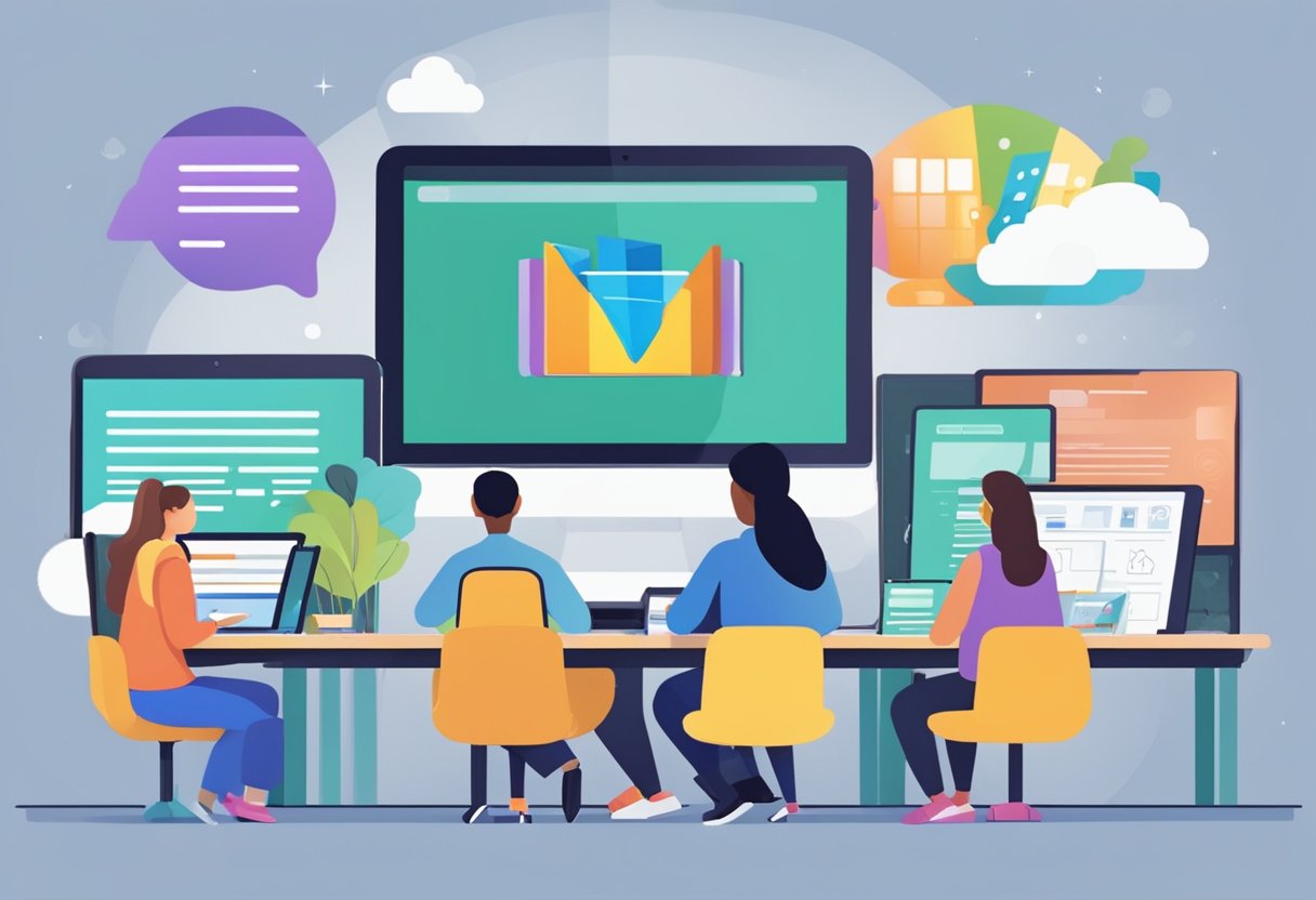 District-wide Learning Platform: Revolutionising Local Education Systems district-wide learning,platforms LearningMole District-wide Learning Platform: A diverse group of students using various devices to access a digital learning platform. The platform is designed with inclusive features to accommodate different learning needs
