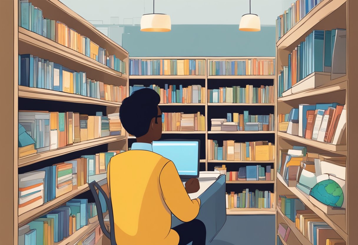 Educational Video Library: Your Gateway to Learning Anytime, Anywhere educational video,videos LearningMole Educational Video Library: A diverse array of educational videos displayed on shelves, with a teacher receiving support from a knowledgeable mentor