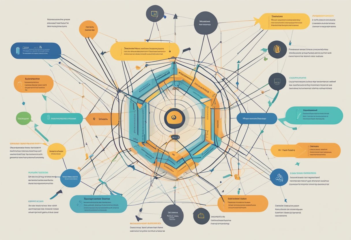 Feature-Based Keywords: Enhancing SEO Strategies with Targeted Terms Feature-Based Keywords,keywords LearningMole Feature-Based Keywords: A web of interconnected words and phrases, with arrows pointing to and from central nodes