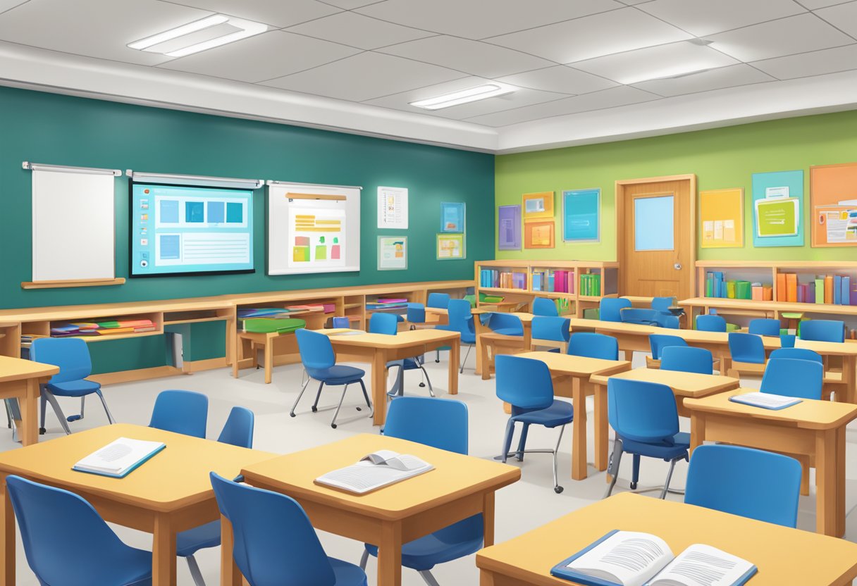 Personalised Learning Materials: Tailoring Education for Individual Success Personalised learning,learning material,resources LearningMole Personalised Learning Materials: A classroom with interactive screens and tablets, each displaying personalized learning materials