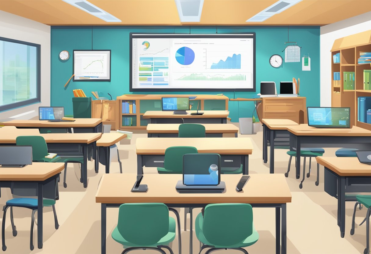 Enhanced Learning Resources: Your Guide for Efficient Study Strategies learning resources,education LearningMole Enhanced Learning Resources: A classroom setting with digital devices and interactive learning materials scattered on desks, with a prominent display of TEL resources on a large screen