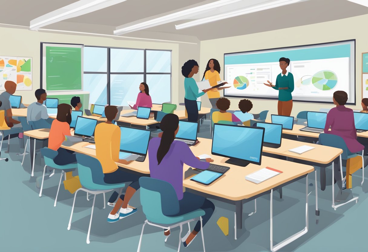 Secondary School Resources: Your Guide to Enhanced Learning Materials Secondary school,Secondary,resources LearningMole Secondary School Resources: A classroom setting with students using laptops, tablets, and interactive whiteboards to engage in technology-based learning