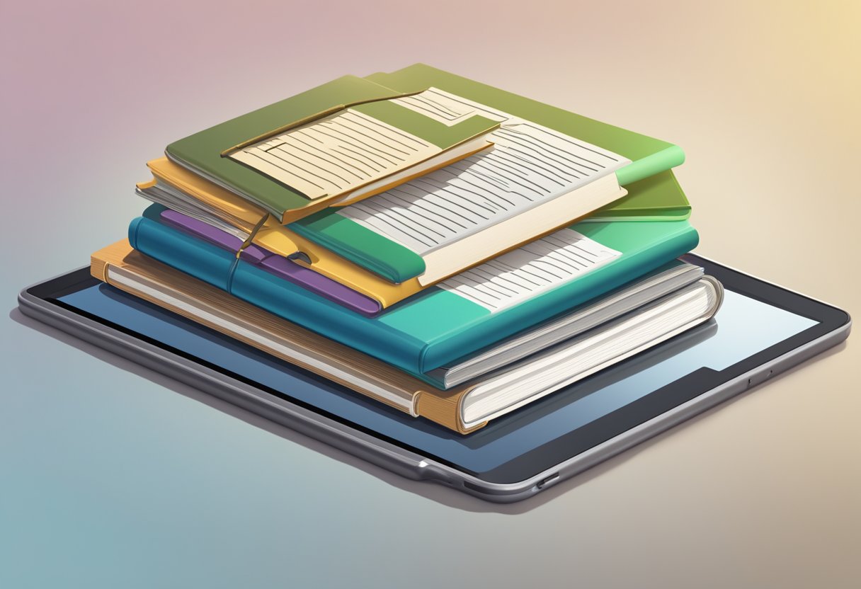State School Teaching Materials: Enhancing Classroom Learning state school,teaching material,resources LearningMole State School Teaching Materials: A stack of old, weathered textbooks sits next to a sleek, modern tablet displaying digital learning materials