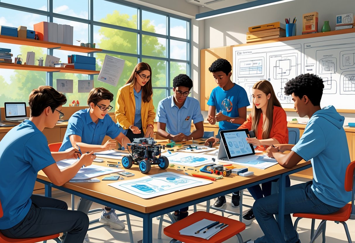 Teaching Materials: Essential Classroom Resources for Educators Teaching Material,resources LearningMole Teaching Materials: Students working together on hands-on projects in a classroom, using tools and materials to build and create while collaborating.