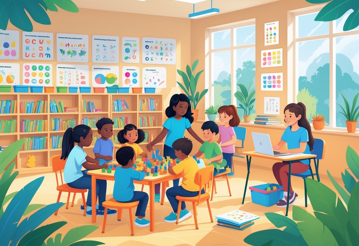 Educational Resources: Comprehensive Guide to Teaching Tools educational resources,Resources LearningMole Educational Resources: Children and adults engaged in learning activities in a classroom and homeschool setting with books, educational materials, and natural light.