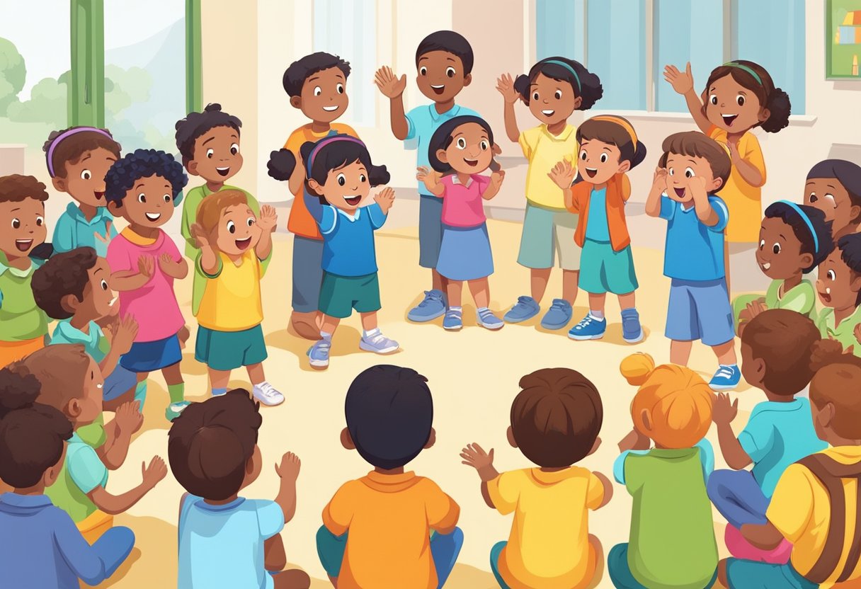 Historic School Yard Games: A Trip Down Memory Lane School Yard Games,school,yard,games LearningMole Children standing in a circle, clapping and chanting in unison. One child calls out a phrase, and the others respond with a matching phrase, engaging in a call-and-response game for listening skills