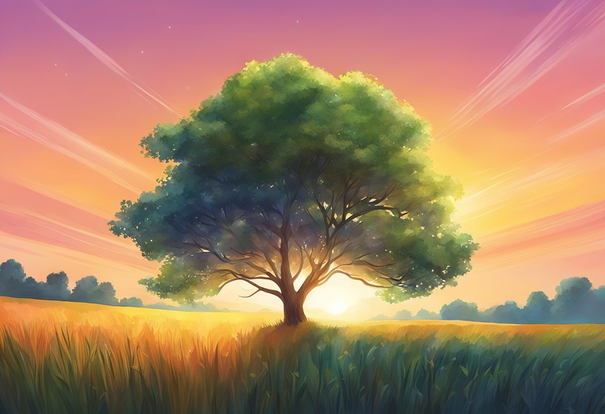 Quotes for Kids: Inspiring Messages for Young Minds Quotes for Kids,child LearningMole A young tree reaching towards the sky, surrounded by open fields and a vibrant sunset
