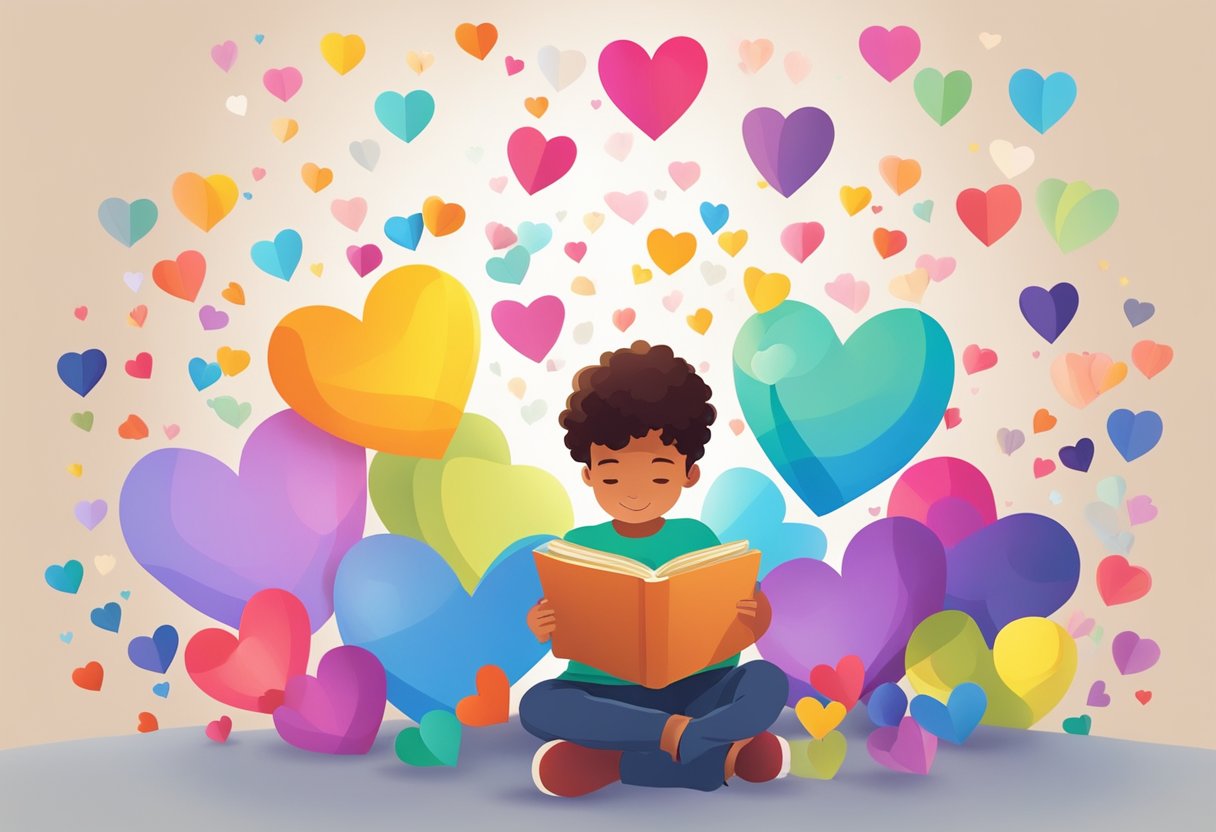 Quotes About Love for Kids: Nurturing Young Hearts with Wisdom Quotes About Love,family,friend LearningMole A group of colorful hearts floating above a child reading love quotes
